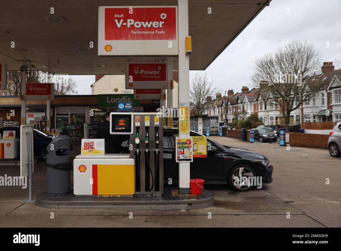 LONDON, UK - Jan, 11, 2023: Shell Petrol station. Stock Photo