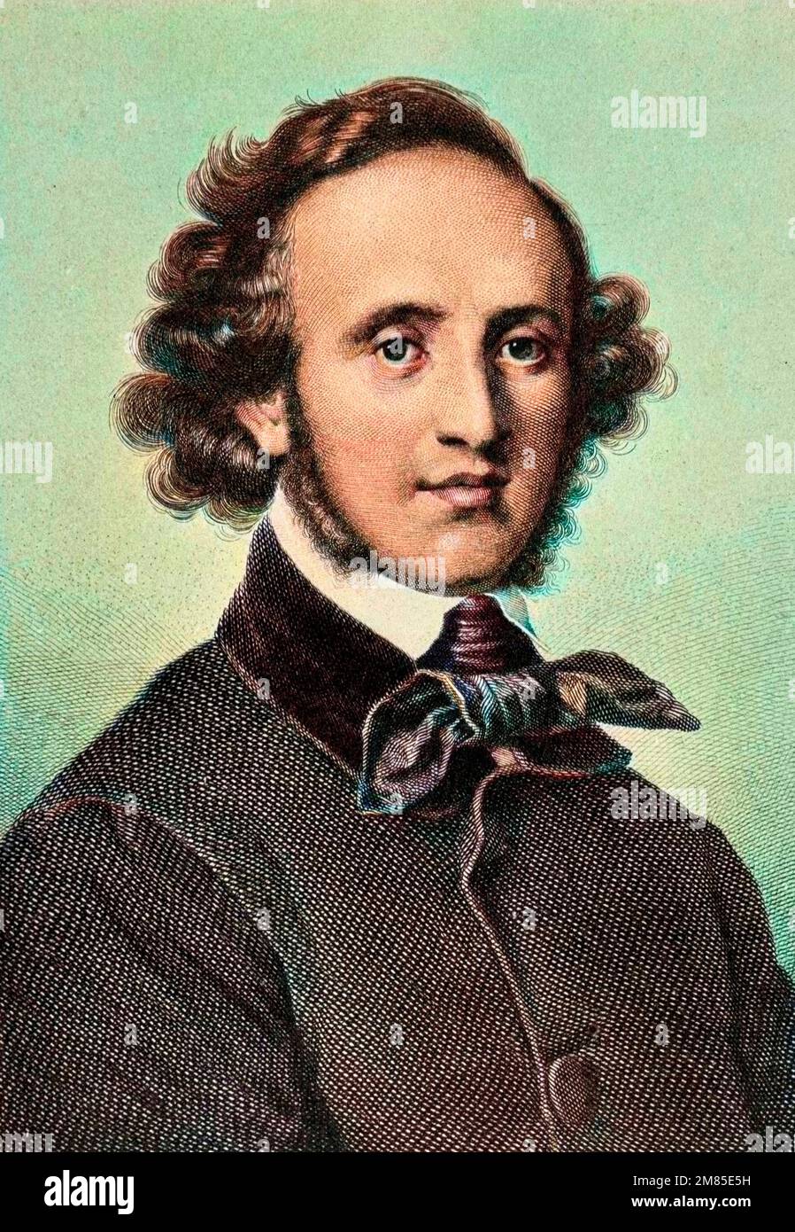 Portrait de Felix Mendelssohn Bartholdy (1809-1847), chef d'orchestre et compositeur allemand. Stock Photo