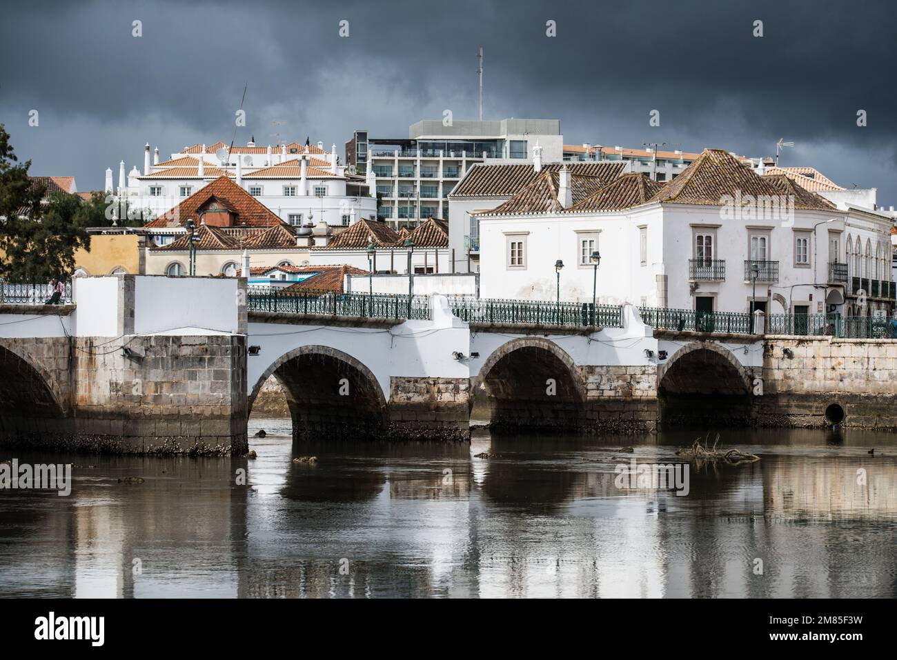 Tavira Roman Bridge, Algarve, Portugal Stock Photo Alamy