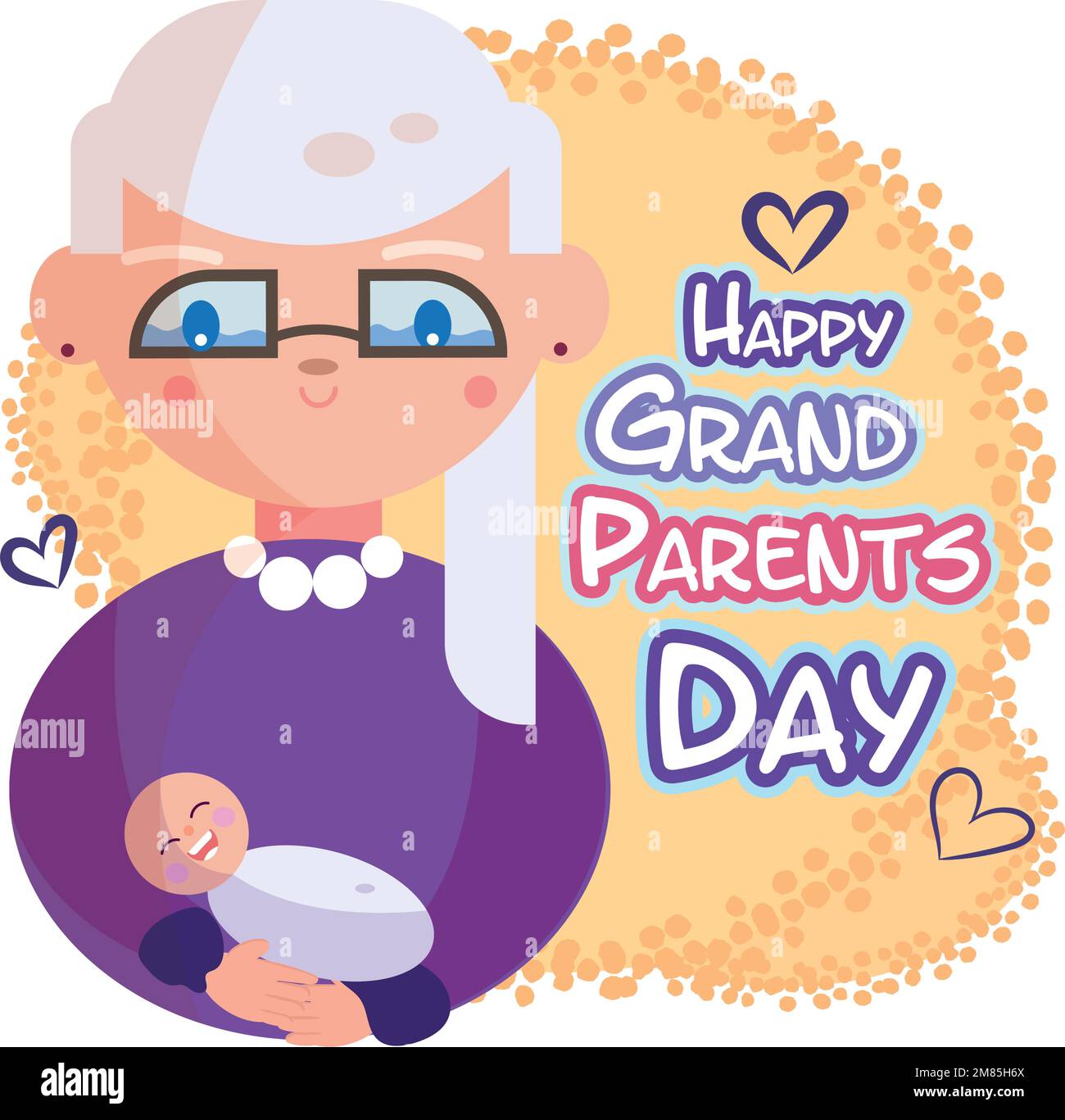 Family – Grandma Mama Grandma Bear Cute Characters With Balloon