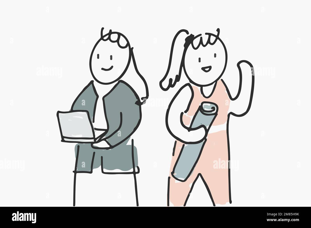 Work life balance vector, career and exercise Stock Vector Image & Art ...