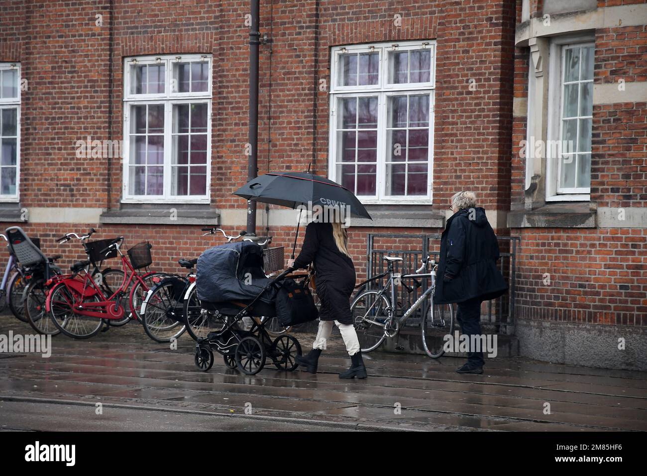 Copenhagen /Denmmark/12 January 2023/Weather rainy fall in danish capital Copenhagen Denmark