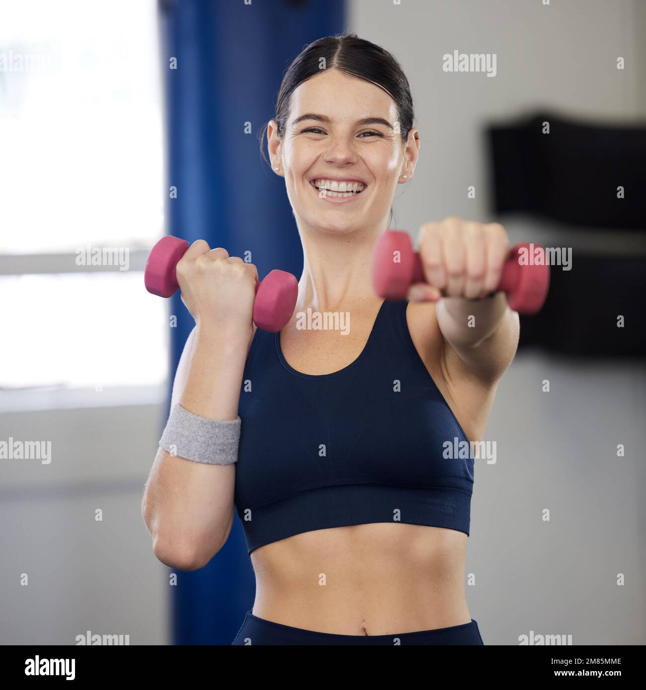 fitness-exercise-and-woman-doing-weight-lifting-in-gym-for-healthy