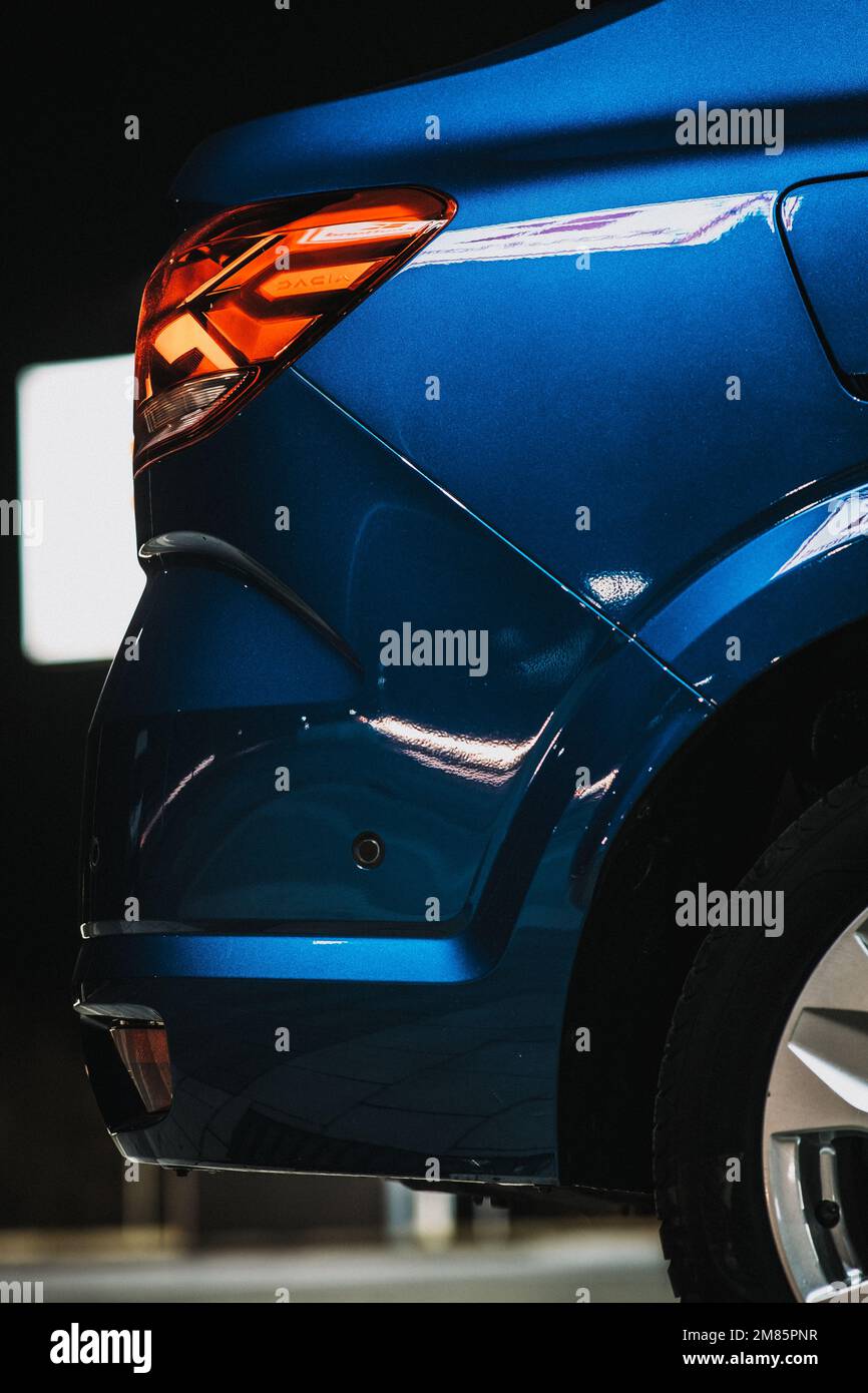 Dacia Logan 2023 - Iron Blue Stock Photo