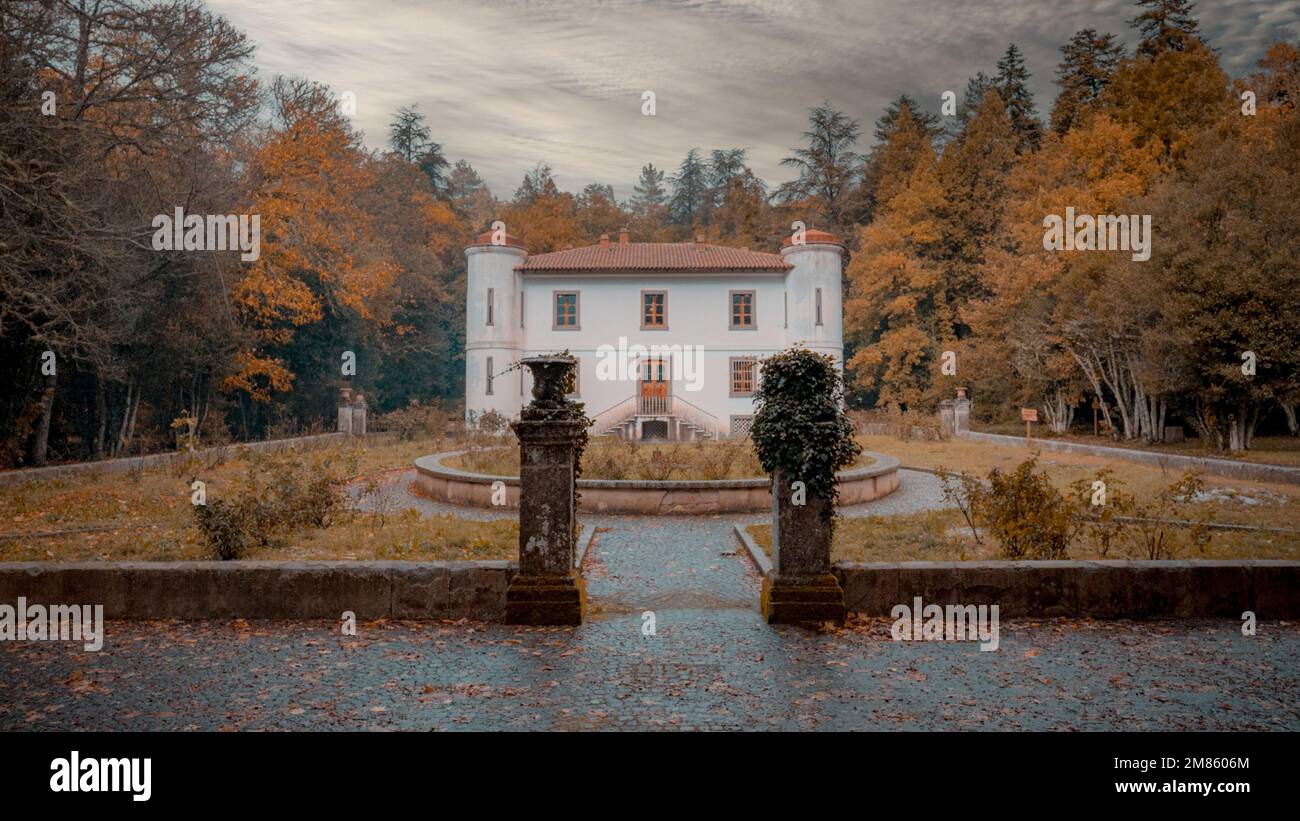 autumn landscape in the villa piercy of bolotana in central sardinia Stock Photo