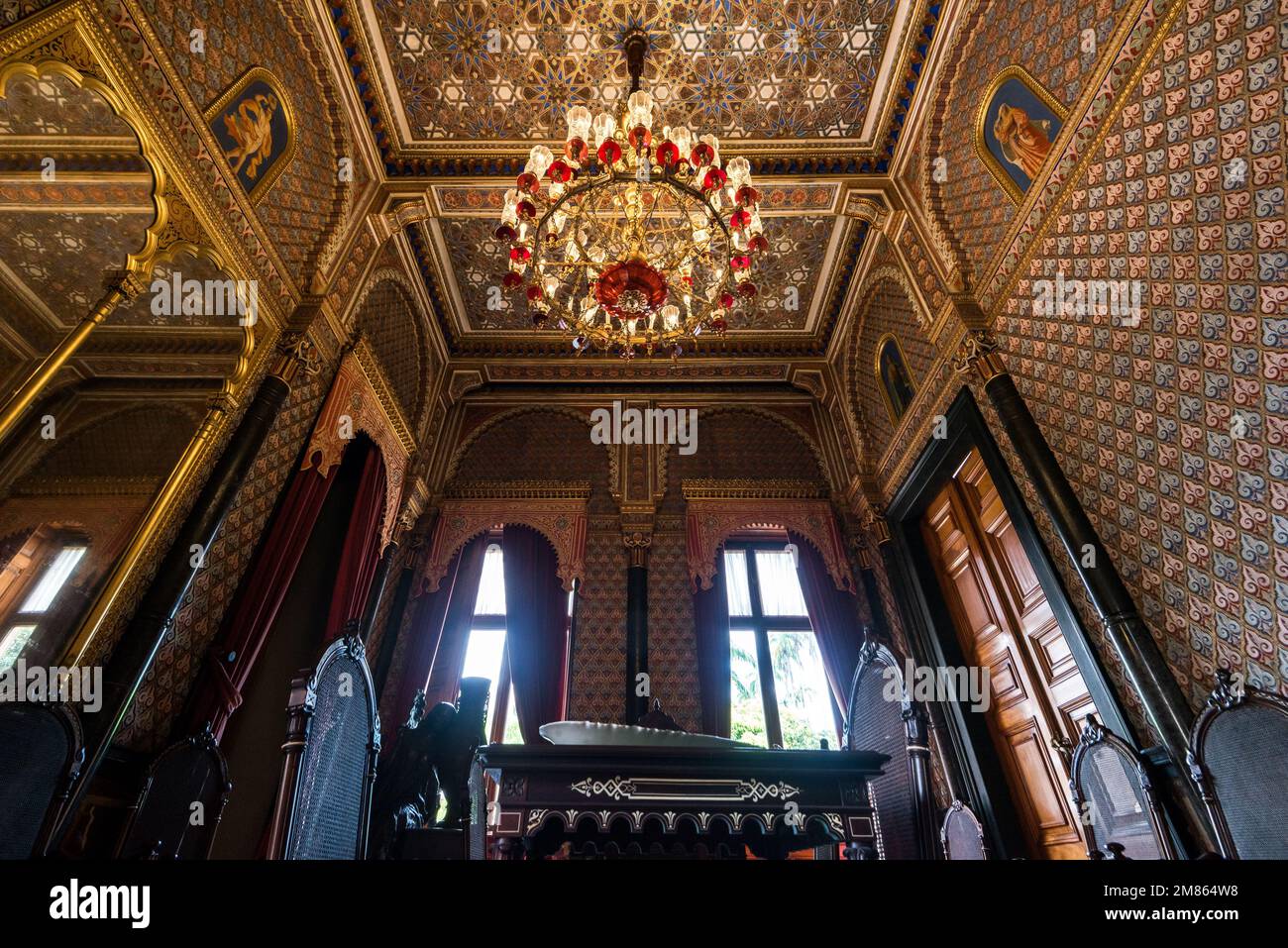 Rio de Janeiro, Brazil - January 3, 2023: Interior of Catete Palace, which is now dedicated to the Museum of history of the Brazilian Republic. Stock Photo