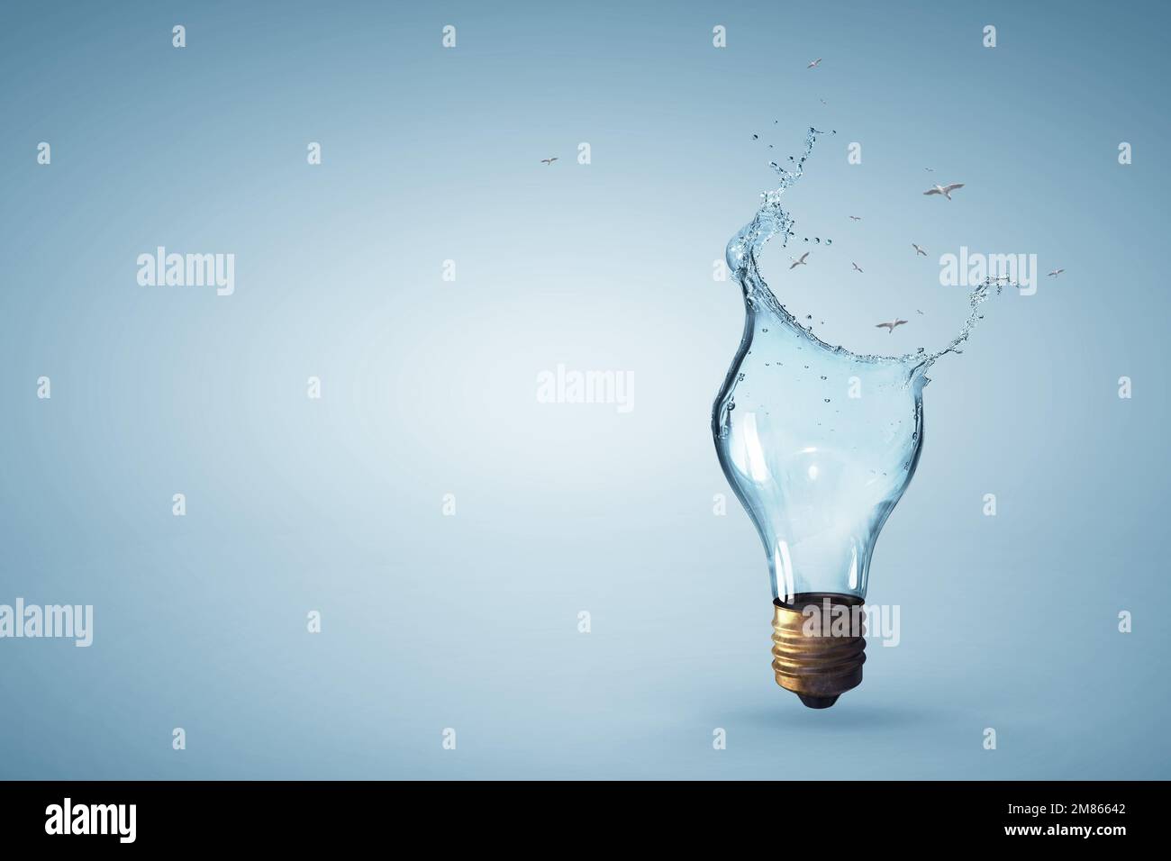 Light bulb from water splash Stock Photo - Alamy