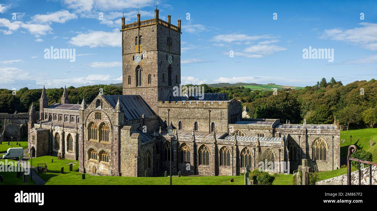 St David's Cathedral, Pembrokeshire, Wales. Stock Photo
