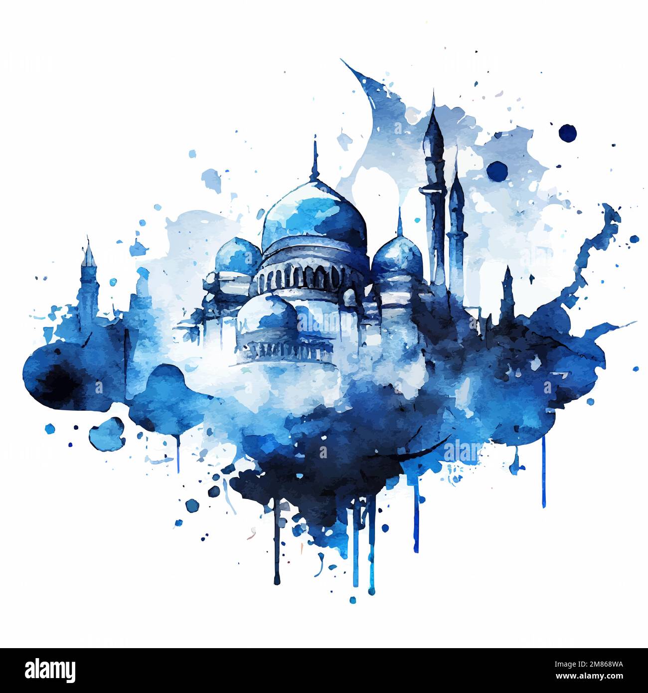 Free Vector | Hand draw ramadan kareem islamic lamp and moon sketch card  design