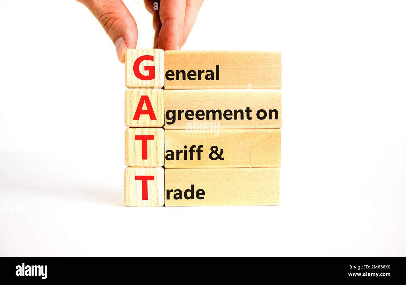 GATT symbol. Concept words GATT general agreement on tariff and trade ...
