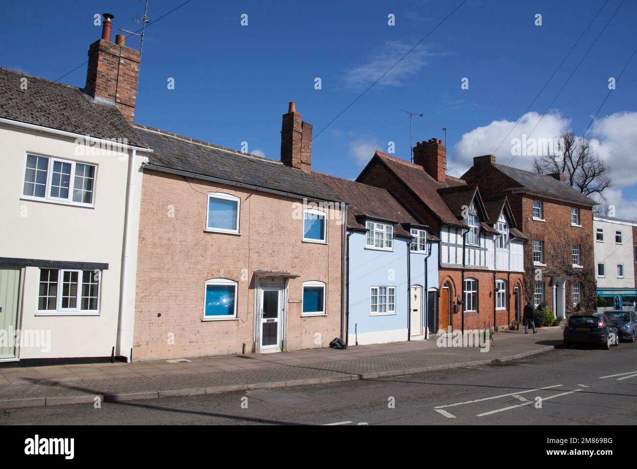 Houses in Shipston on Stour in Warwickshire, in the United Kingdom