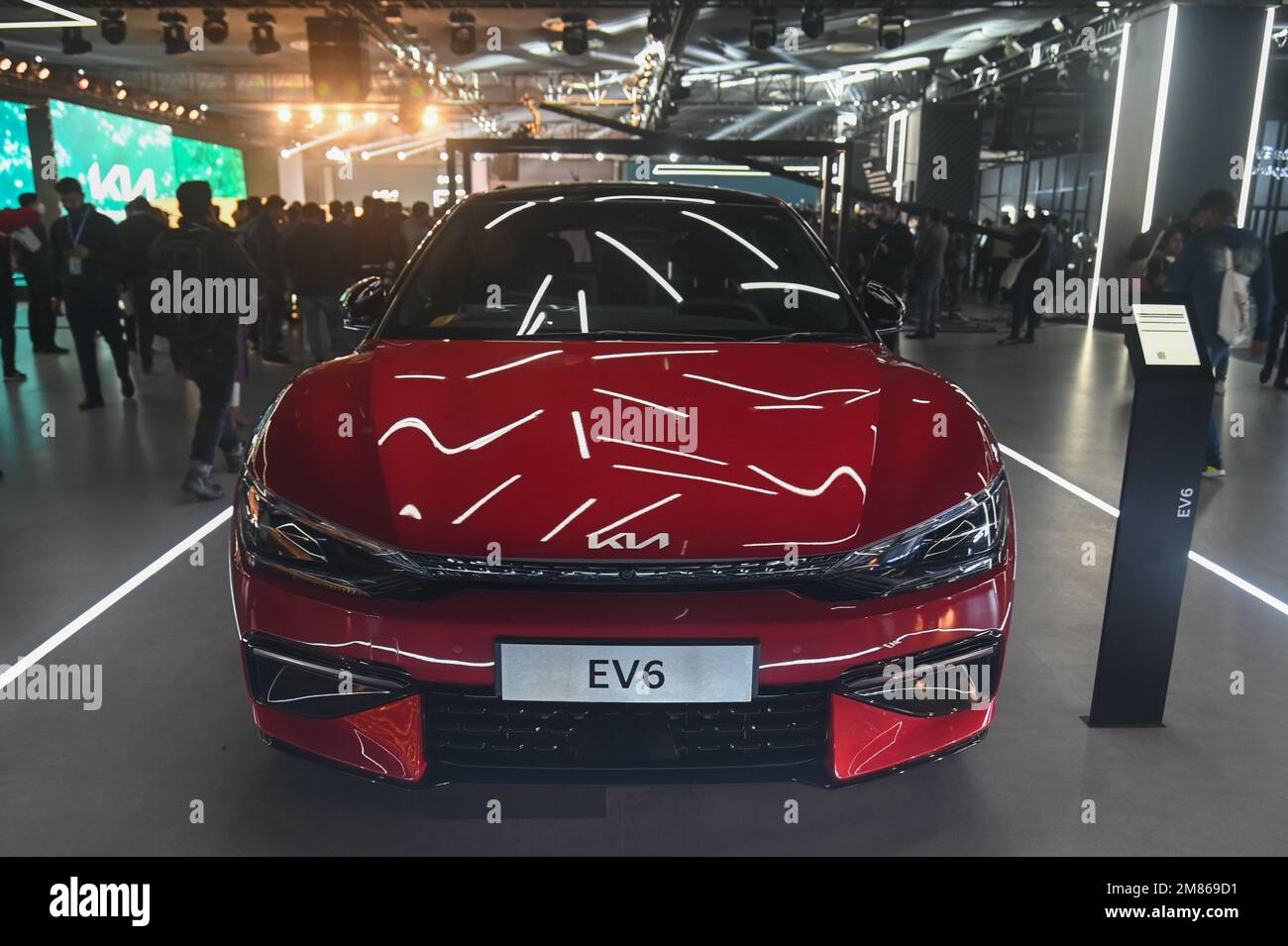 Greater Noida, Uttar Pradesh, India. 11th Jan, 2023. Kia EV6, an