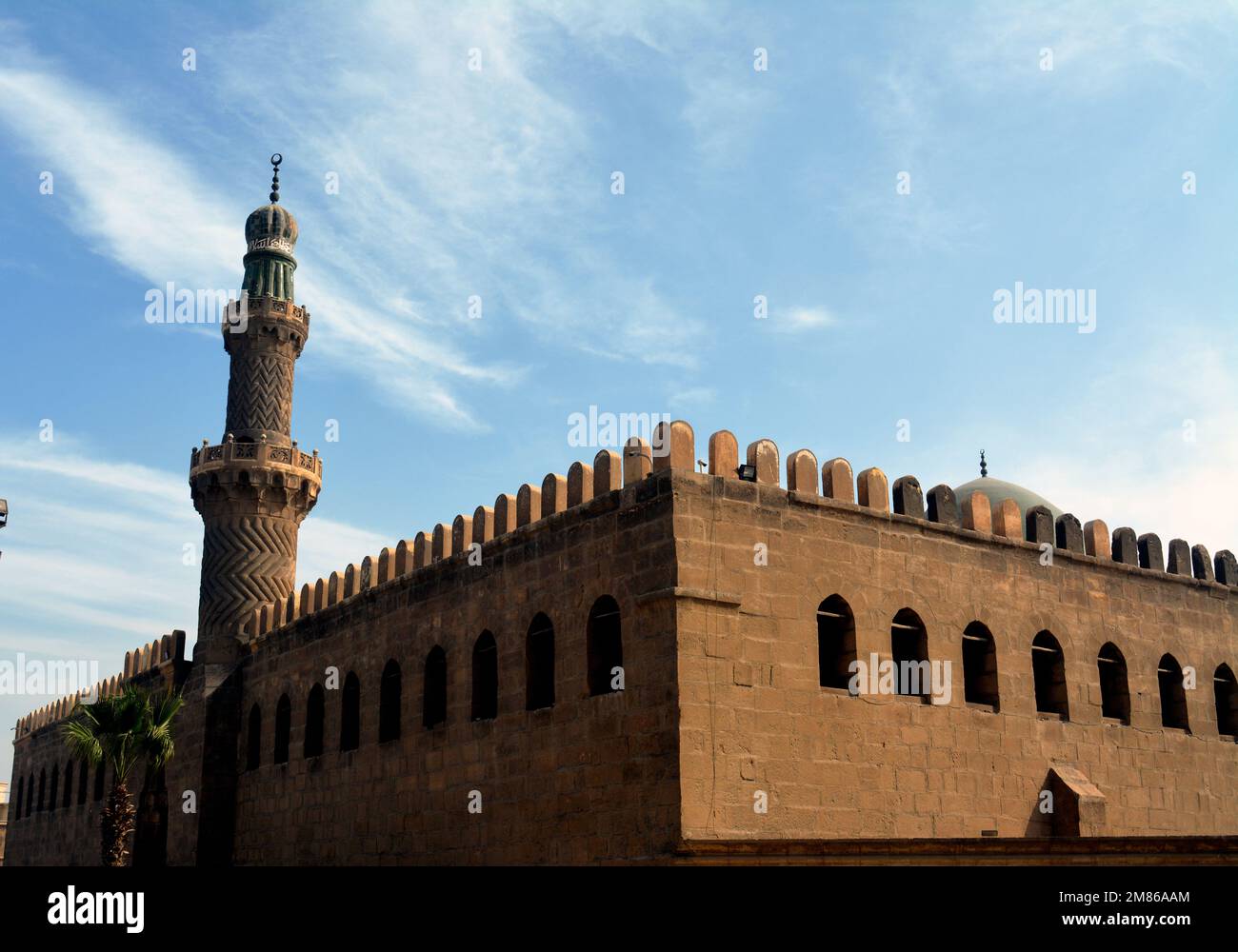 The Sultan Al-Nasir Muhammad ibn Qalawun Mosque, an early 14th-century mosque at the Citadel in Cairo, Egypt built by the Mamluk sultan Al-Nasr Muhamm Stock Photo