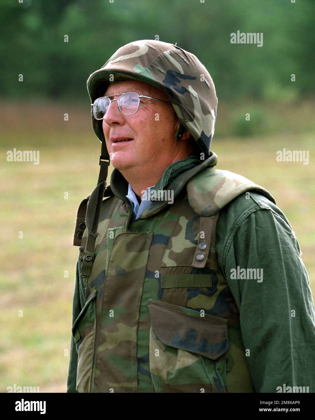 GEN Earl T. O'Laughlin, Commander, Air Force Logistics Command, watches ...