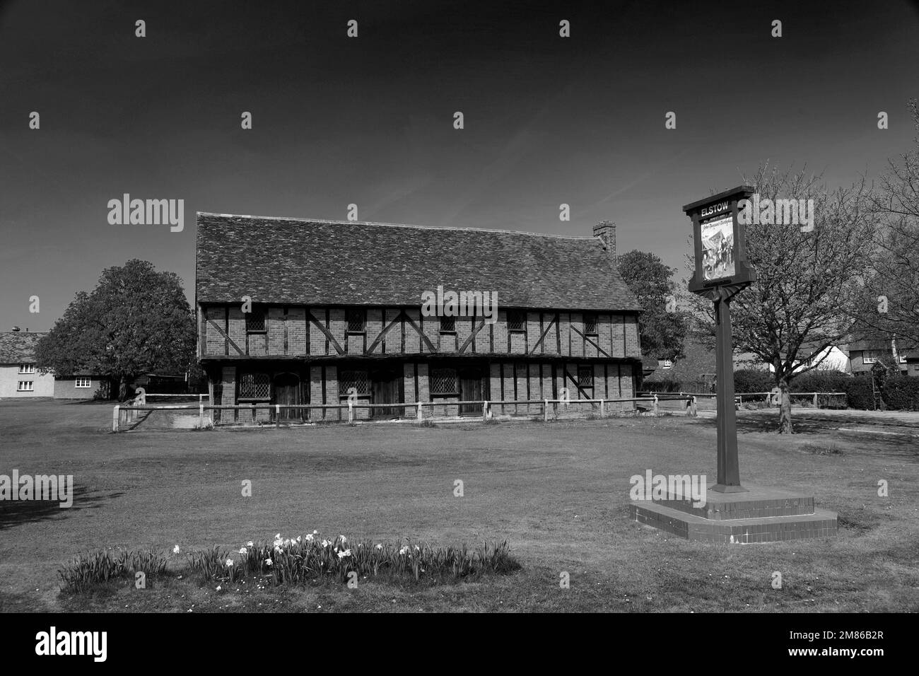 Spring, the Moot Hall; Elstow village; John Bunyans birthplace
