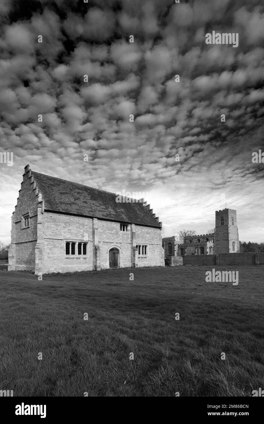The Willington Dovecote and Stables and St Lawrence church, Willington