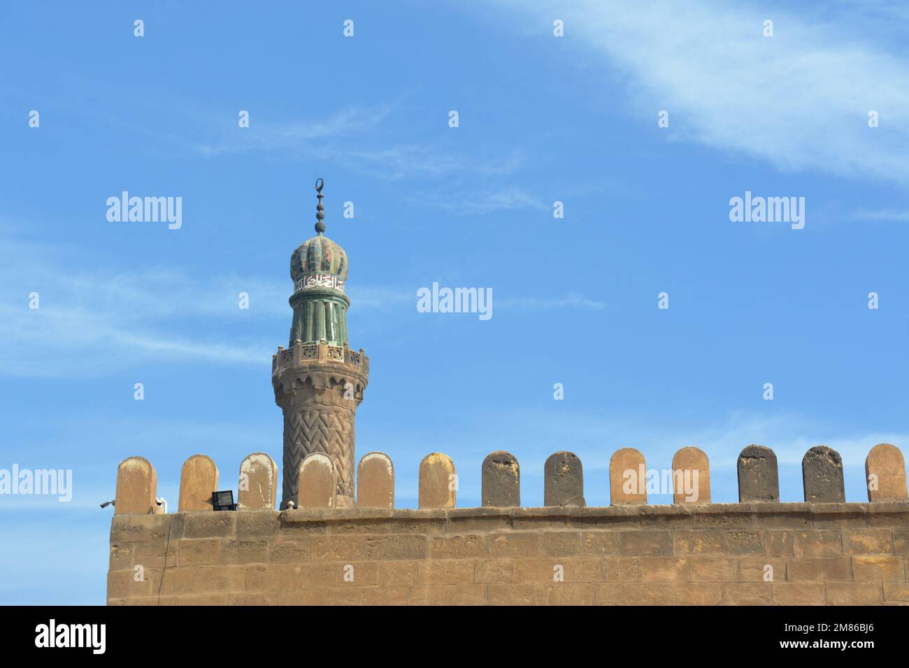The Sultan Al-Nasir Muhammad ibn Qalawun Mosque, an early 14th-century mosque at the Citadel in Cairo, Egypt built by the Mamluk sultan Al-Nasr Muhamm Stock Photo