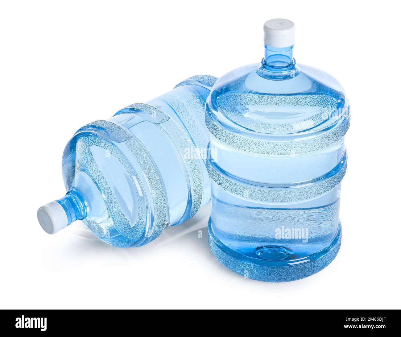 Bottles of clean water on white background Stock Photo Alamy
