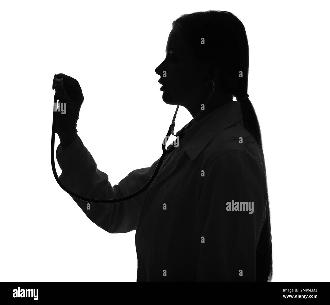 Doctor silhouette Black and White Stock Photos & Images - Alamy