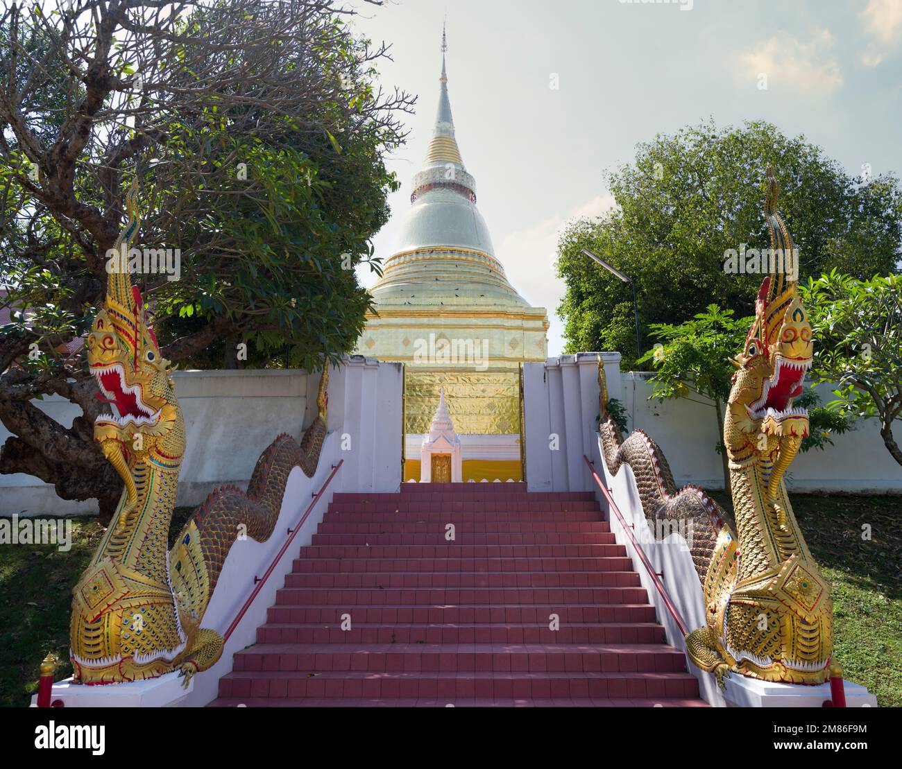 Wat Kaew Don Tao Suchadaram Temple. It is the primary Buddhist temple in Lampang city. Stock Photo