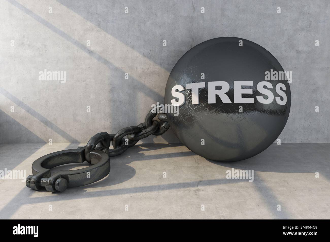 3d illustration: shiny golden ball and chain with a open cuff hanging on  white background. Restrictions and limits. Loss of freedom. Boundaries  Stock Photo - Alamy