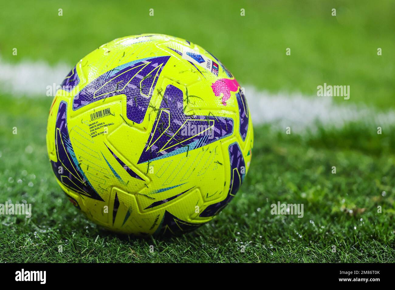 Milan, Italy. 11th Jan, 2023. Official Coppa Italia matchball during Coppa Italia 2022/23 football match between AC Milan and Torino FC at San Siro Stadium, Milan, Italy on January 11, 2023 Credit: Independent Photo Agency/Alamy Live News Stock Photo