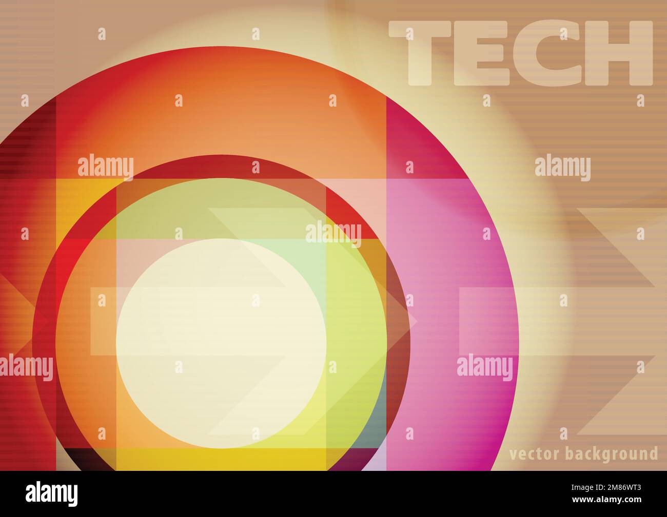 Abstract tech background with circle and arrows. Techno vector graphic ...