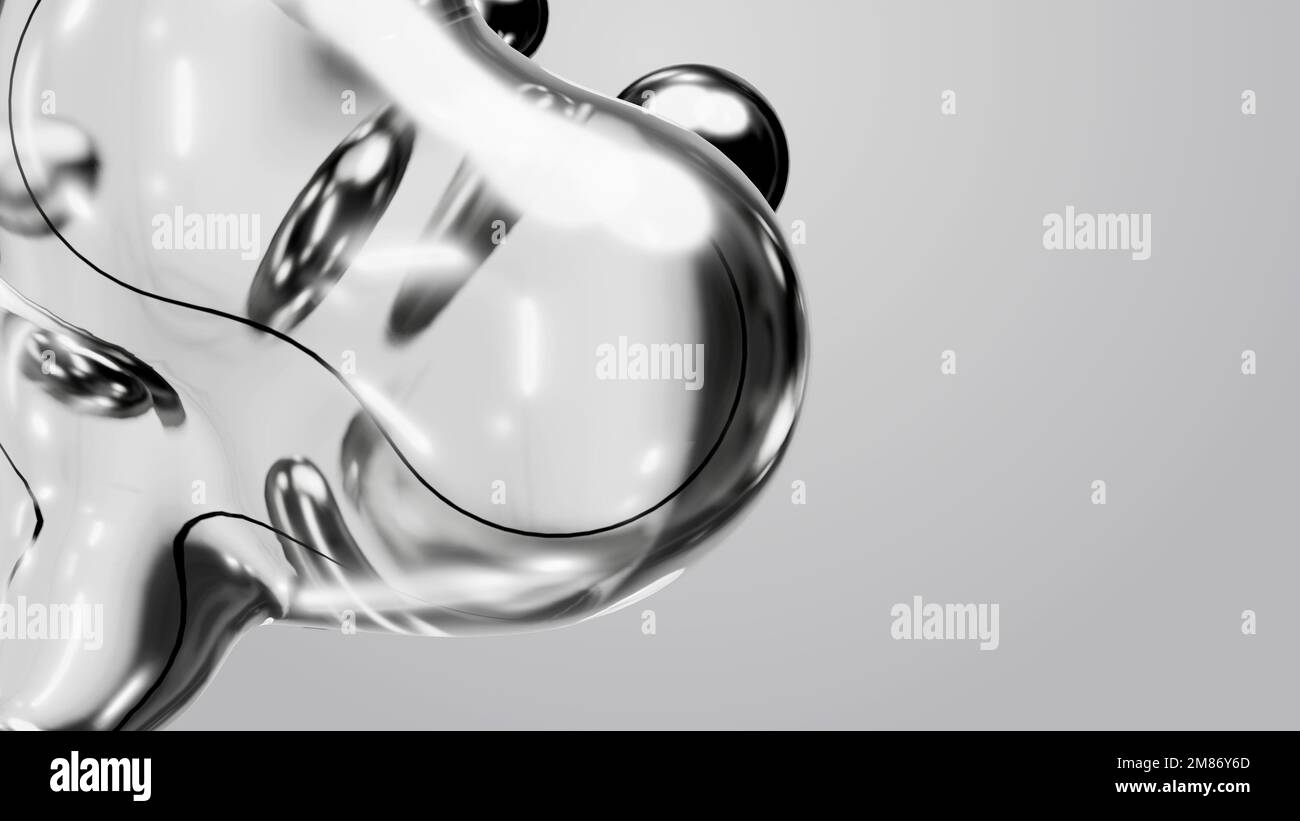 3d render motion design pattern metaverse monochrome gray white ...