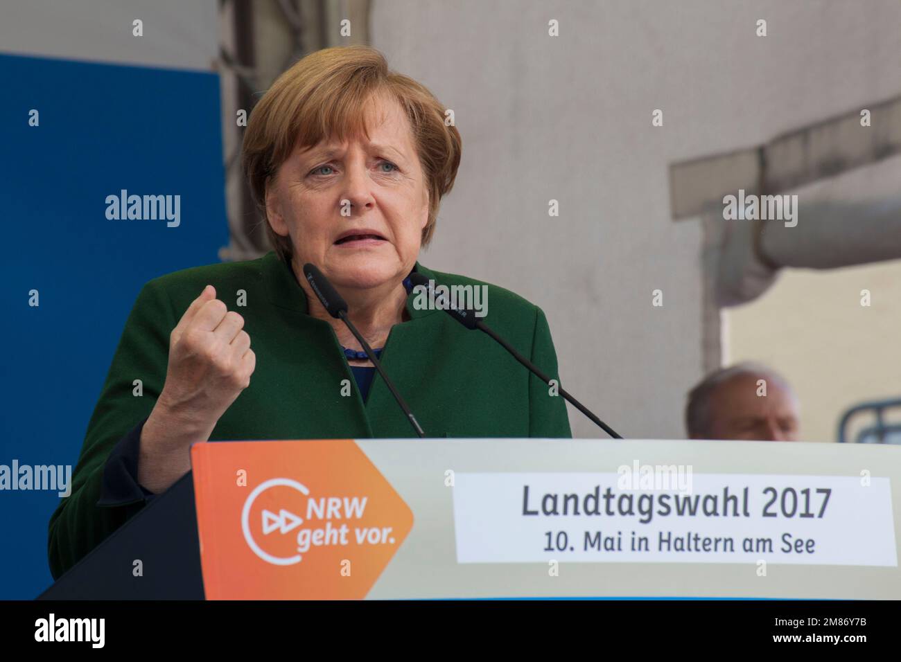 Angela Merkel was a German politician and former Chancellor of Germany. Stock Photo