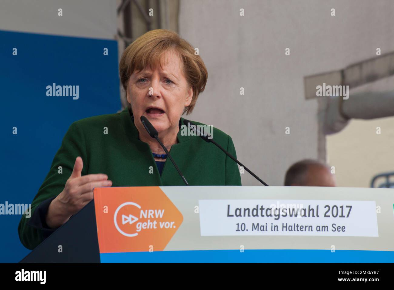 Angela Merkel was a German politician and former Chancellor of Germany. Stock Photo