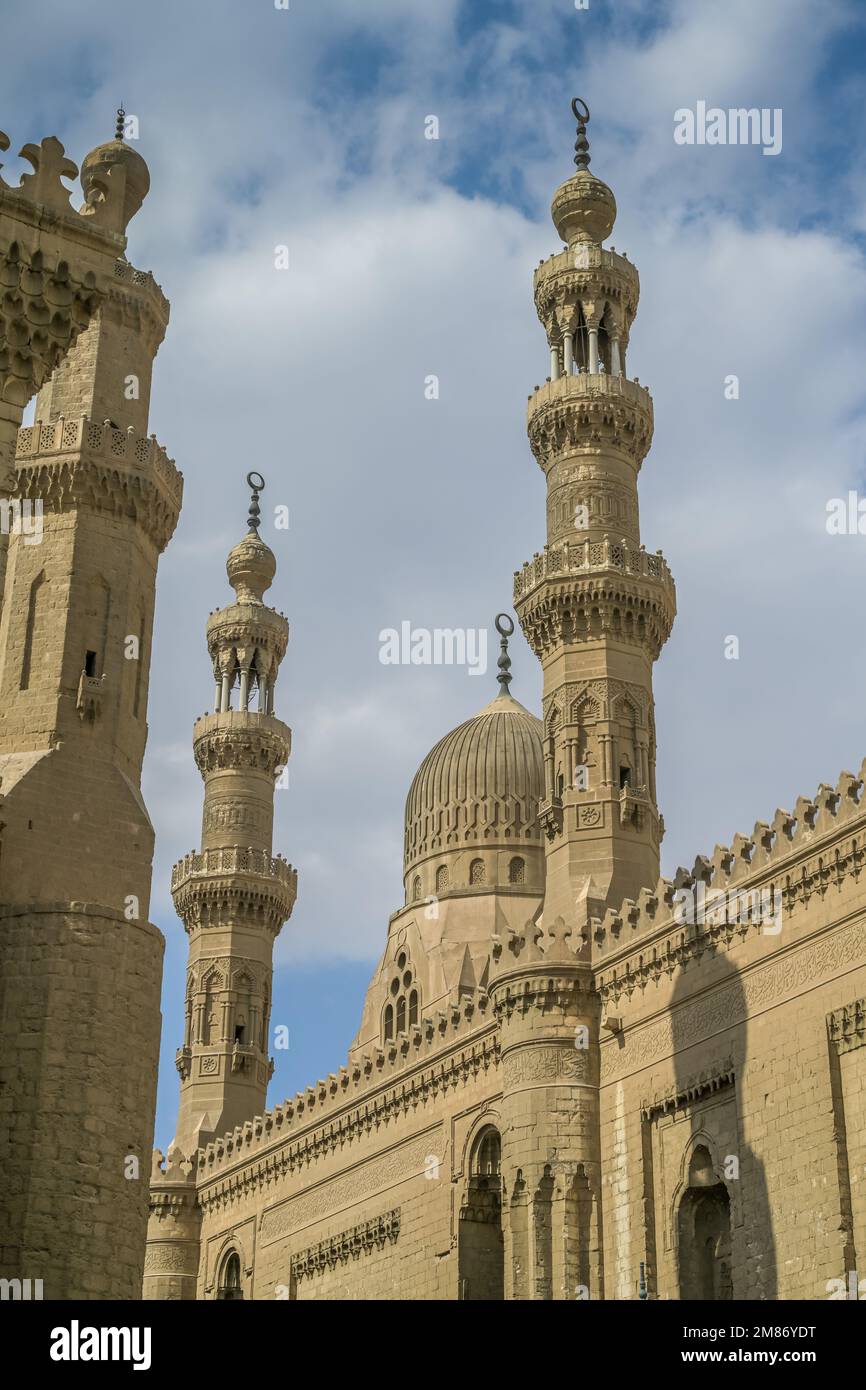 Minarette, Al-Rifa'i Mosque, Kairo, Ägypten Stock Photo