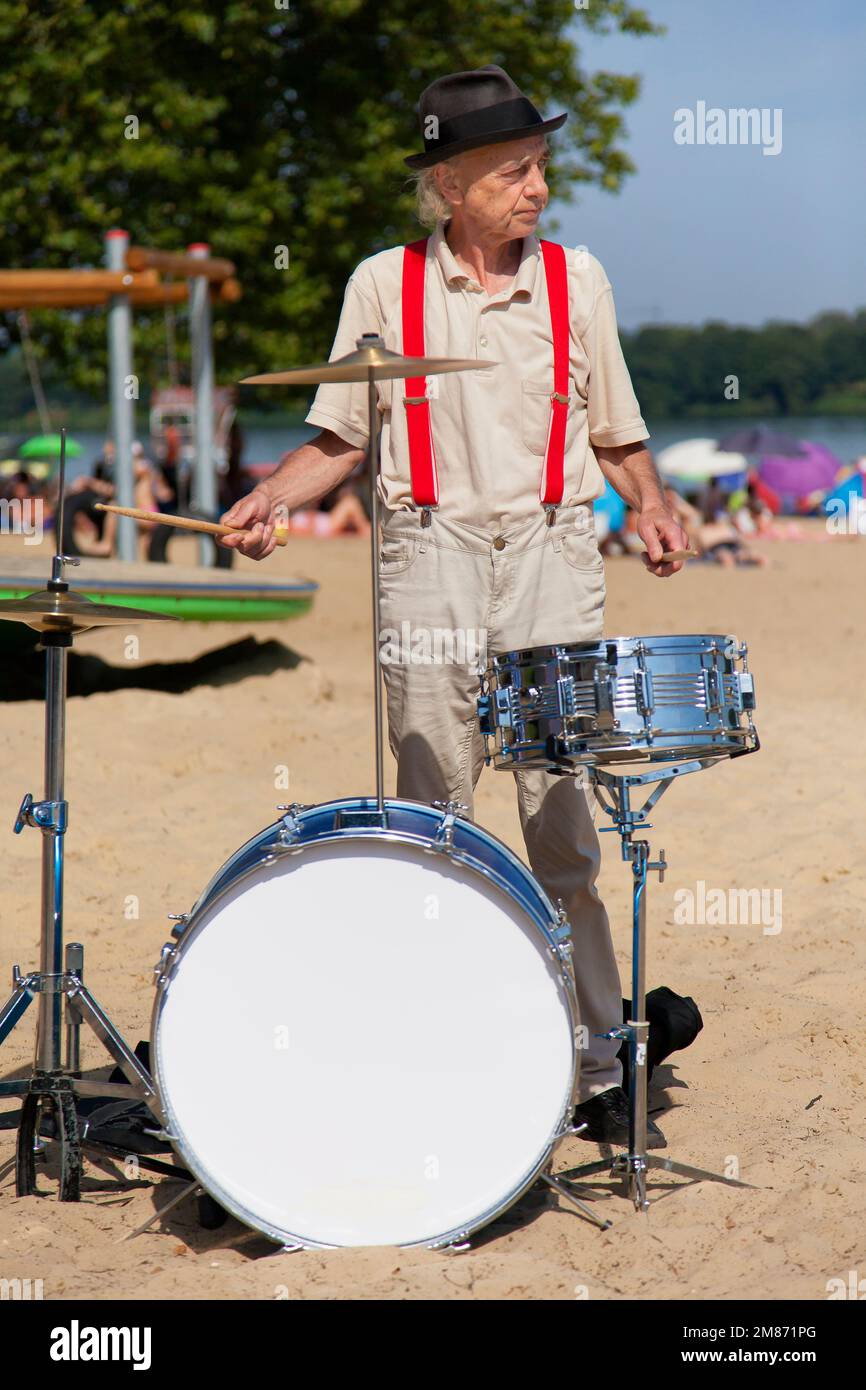 Peter Behrens was the drummer of the German band Trio; also known as ZAM in Europe. The band is most known for the 1982 song 'Da Da Da'. Stock Photo