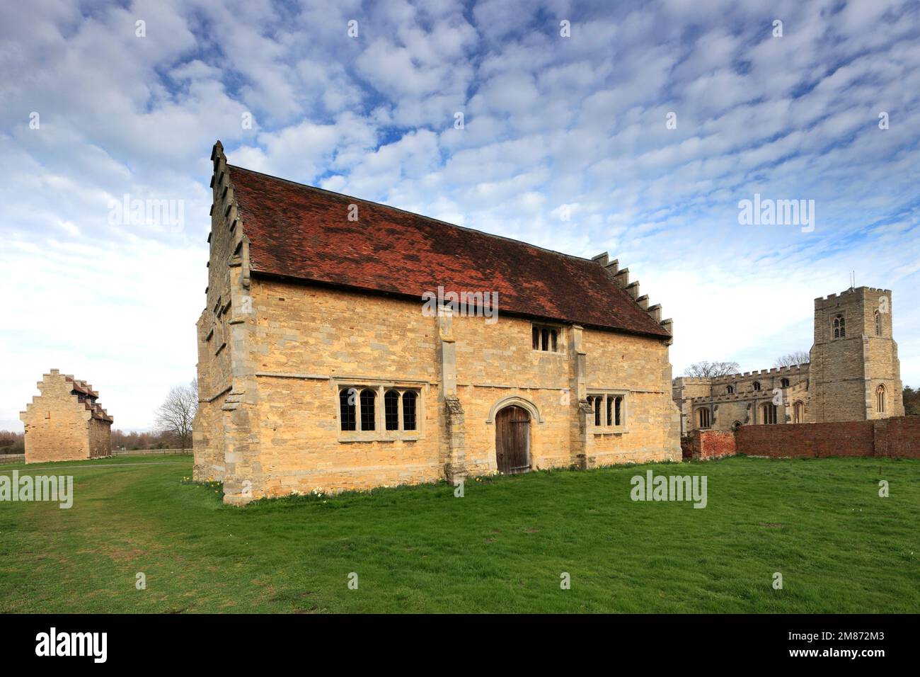 The Willington Dovecote and Stables and St Lawrence church, Willington