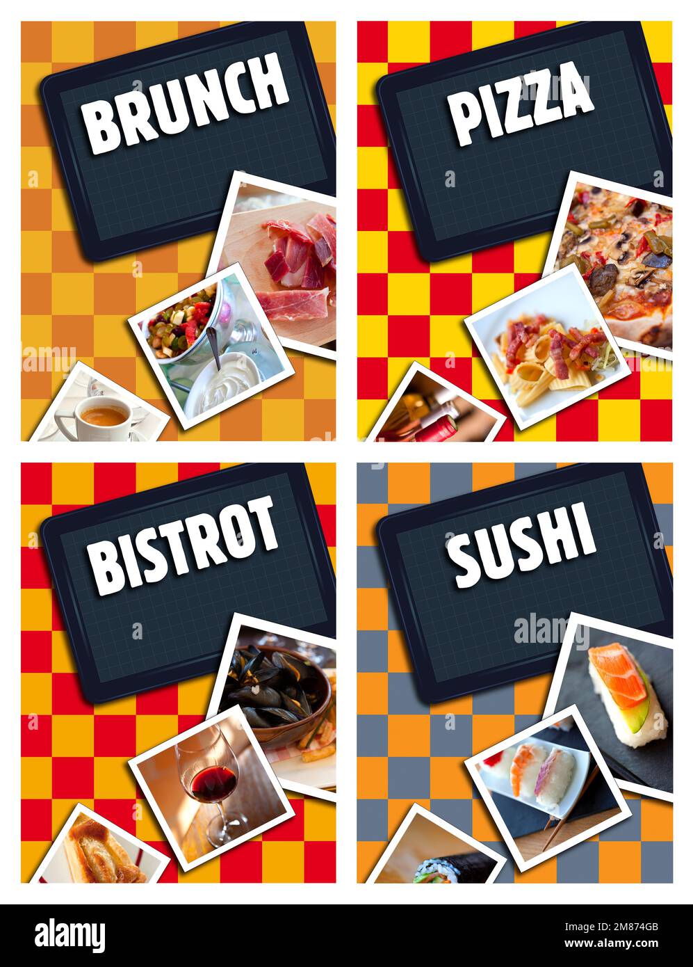 Collection of restaurant cards and menus Stock Photo Alamy