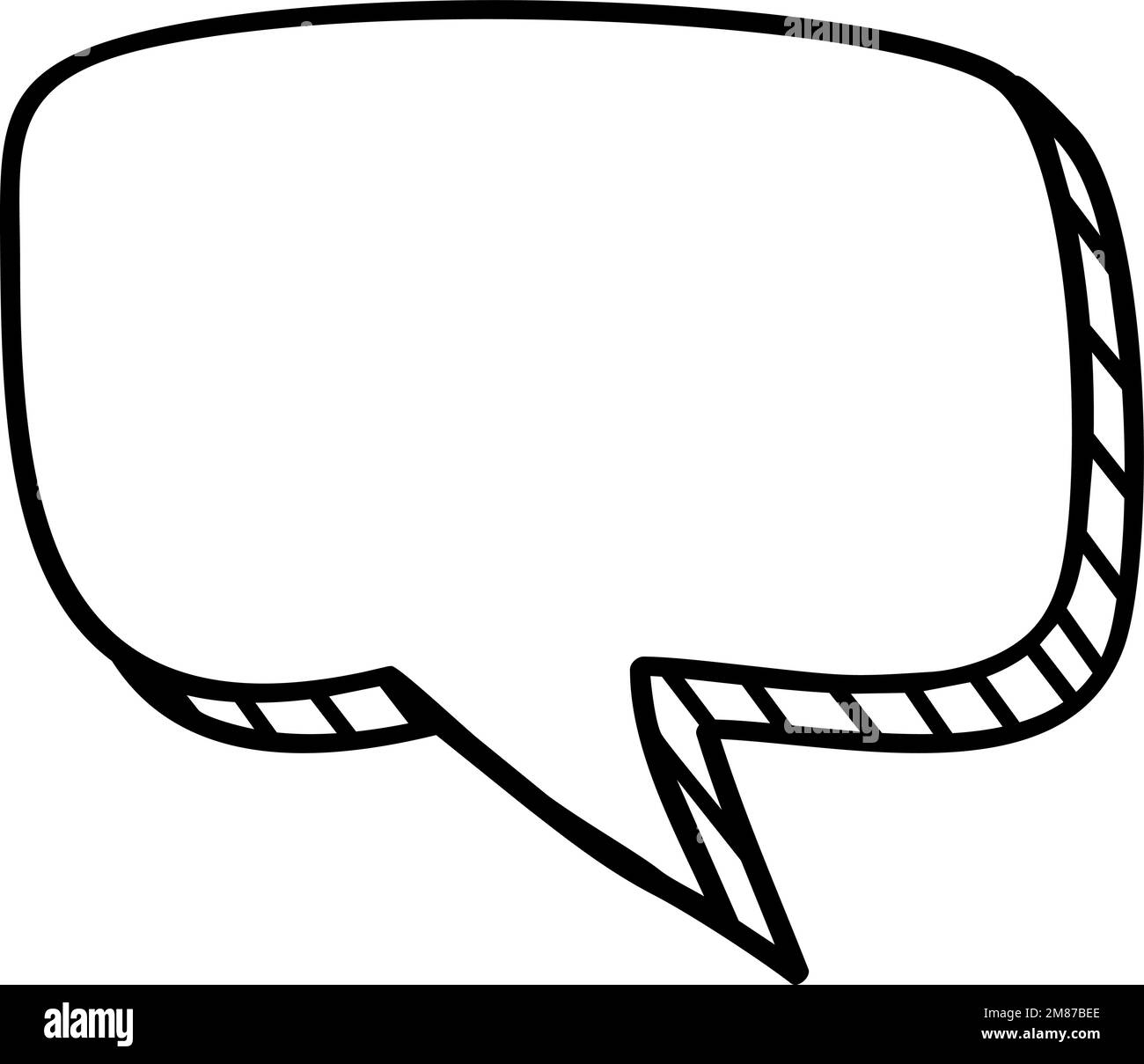Chat message doodle blank comic cloud template stock vector image