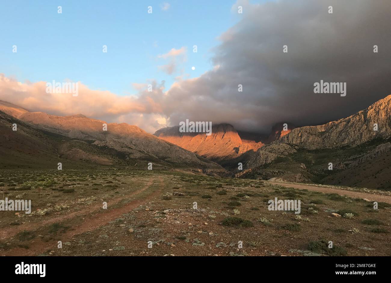 Sunset at Aladaglar National Park in Nigde, Turkey. Aladaglar is most