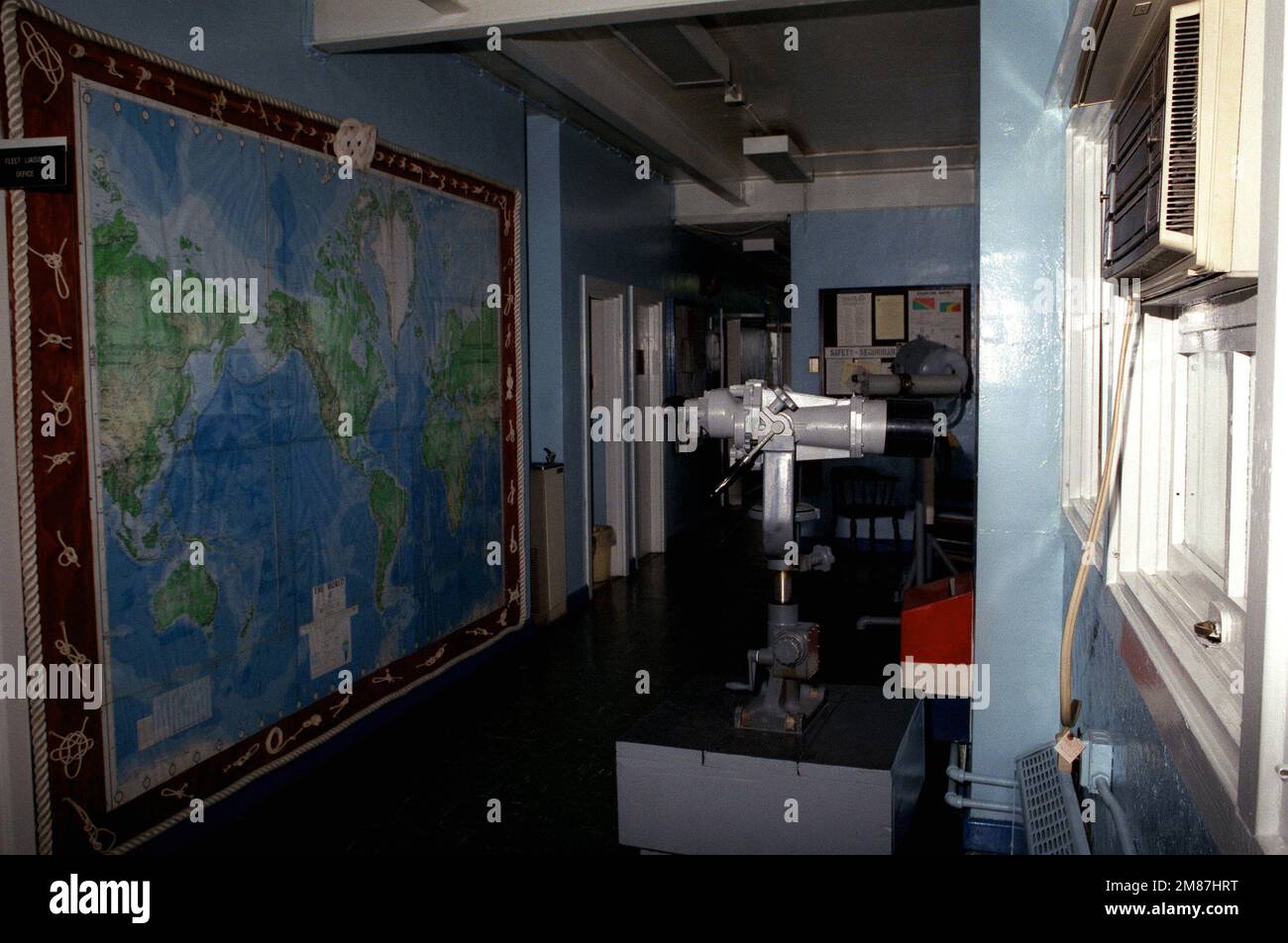 A view of the hallway on the 3rd floor of the Port Services building. Base: Naval Station, Rota Country: Spain (ESP) Stock Photo