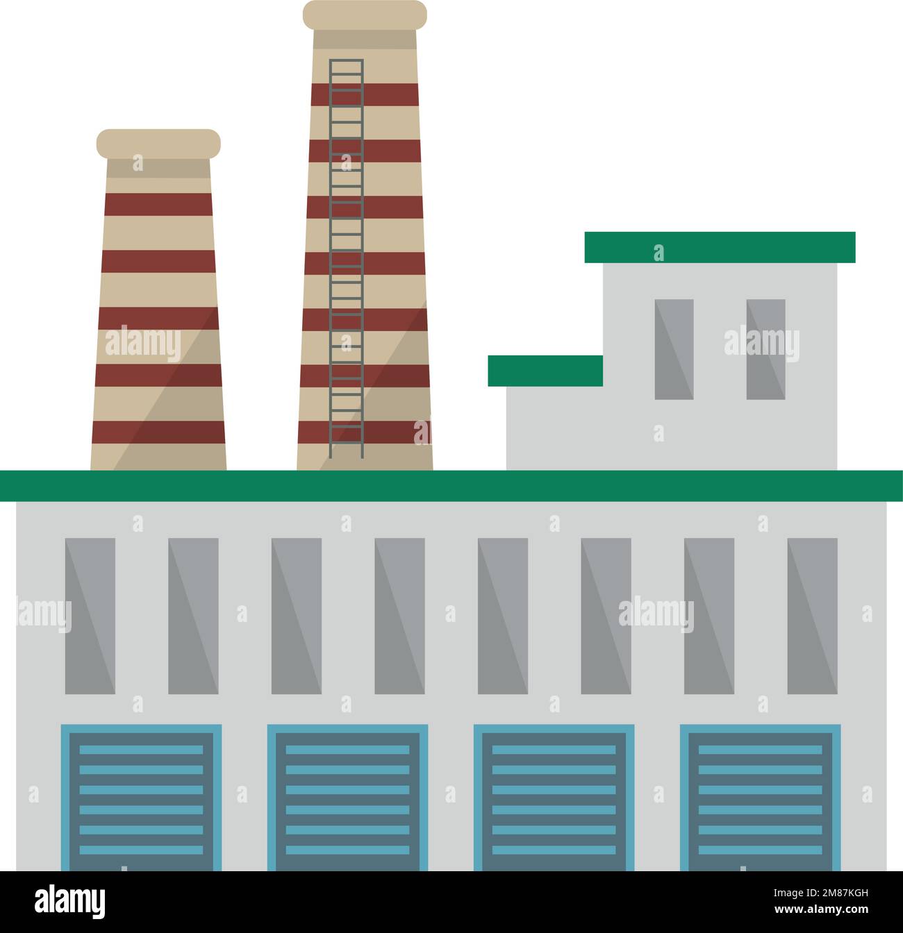 Factory Icon Energy Manufacture Power Industry Building Stock Vector 