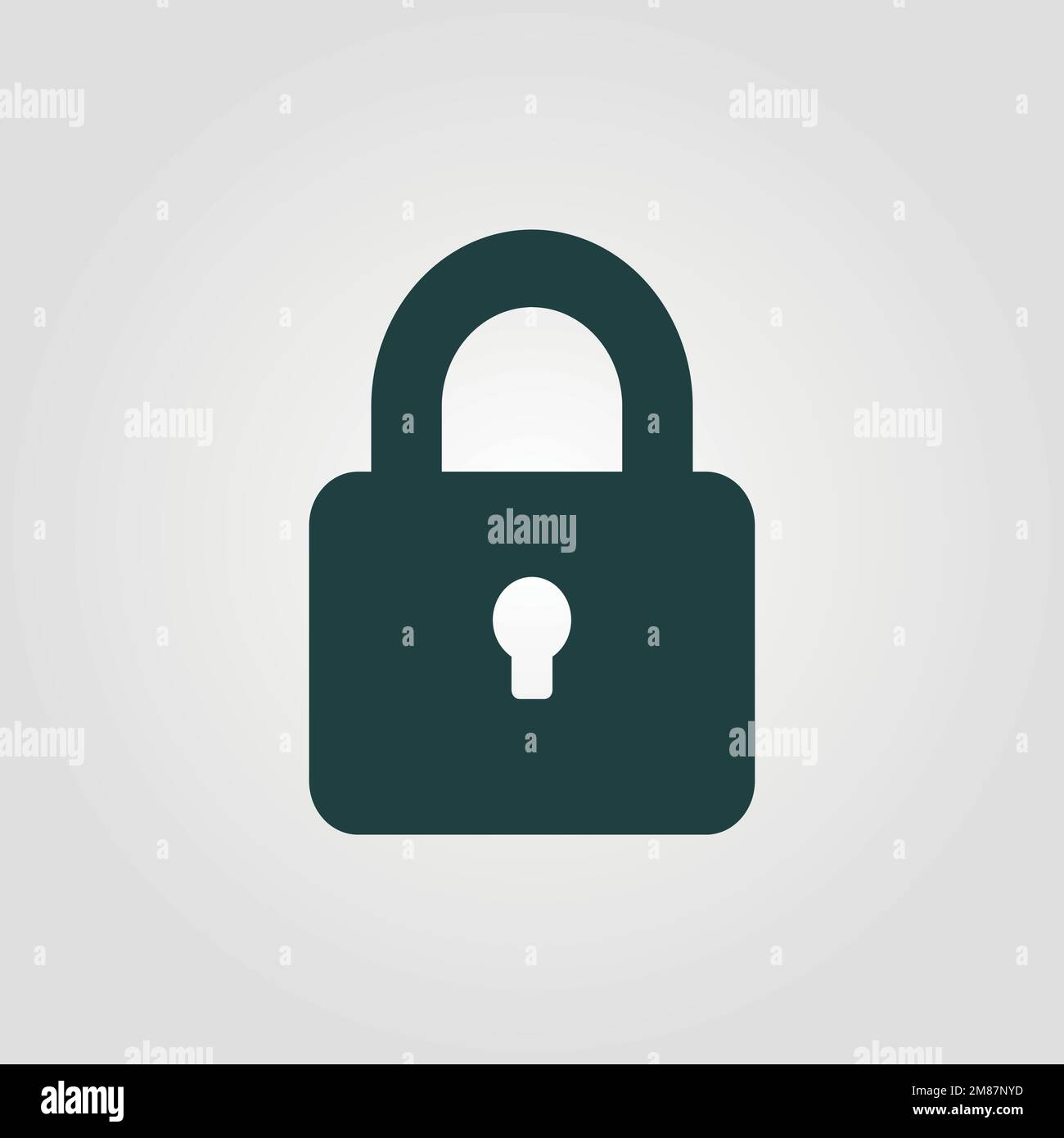 padlock icon isolated on white background Stock Vector