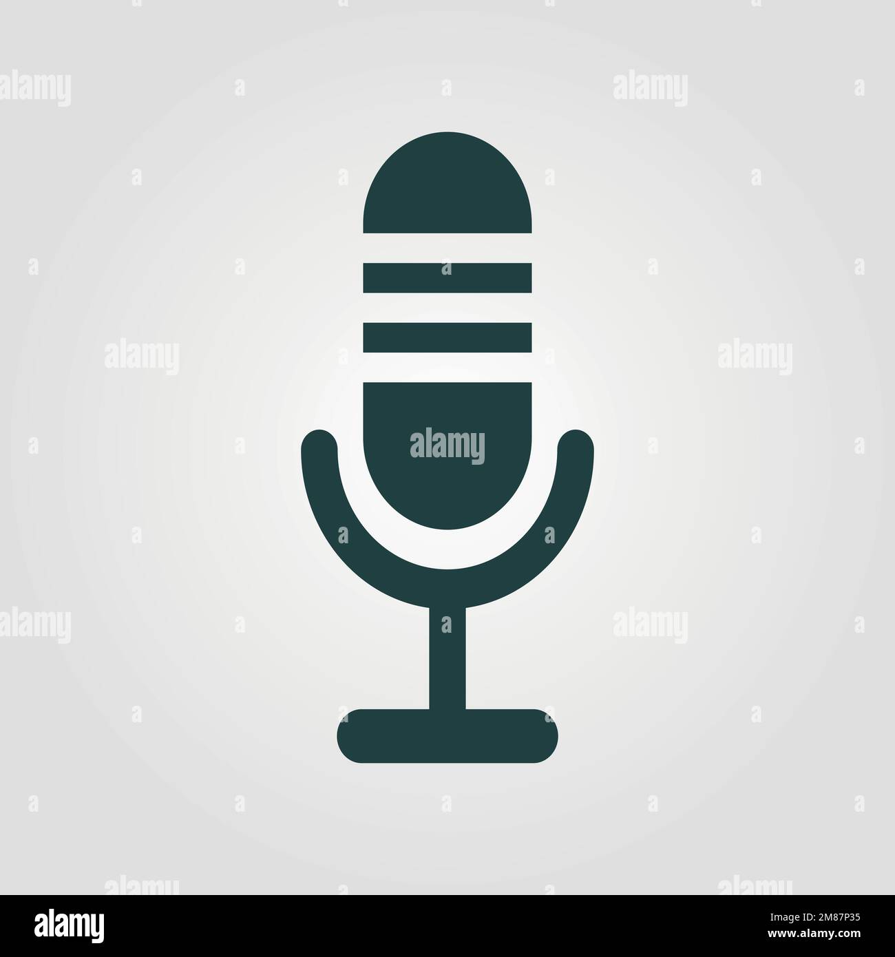 Record Microphone vector icon. The symbol microphone for web site.  Illustration retro microphone for mobile apps. Pictogram Microphone.  Minimalist ico Stock Vector Image & Art - Alamy