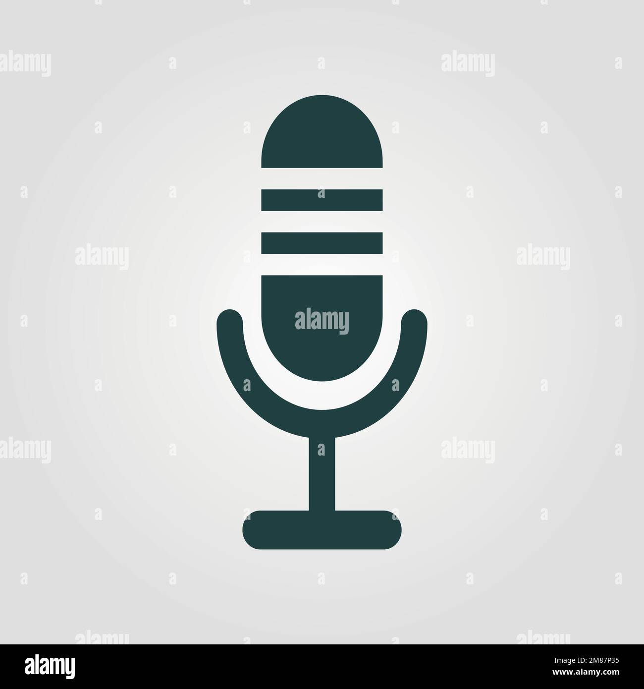 Record Microphone vector icon. The symbol microphone for web site