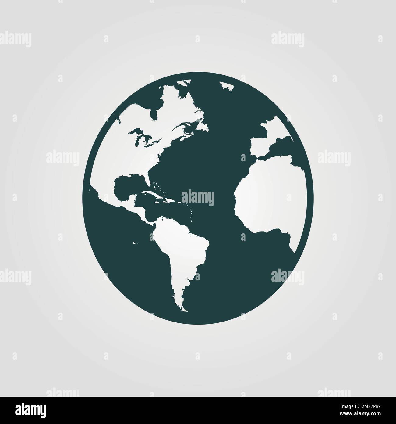 World globe vector icon. Black illustration isolated on white ...