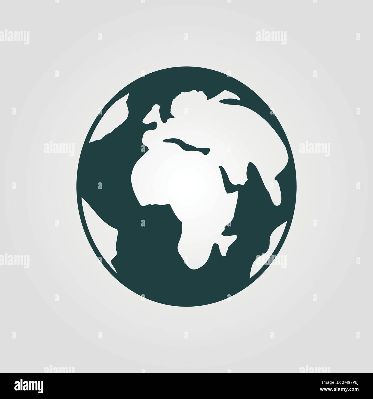 World globe vector icon. Black illustration isolated on white ...