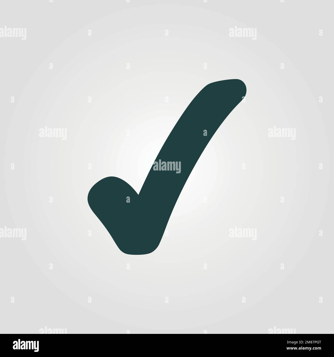 Check mark vector icon. Black illustration isolated on white background ...