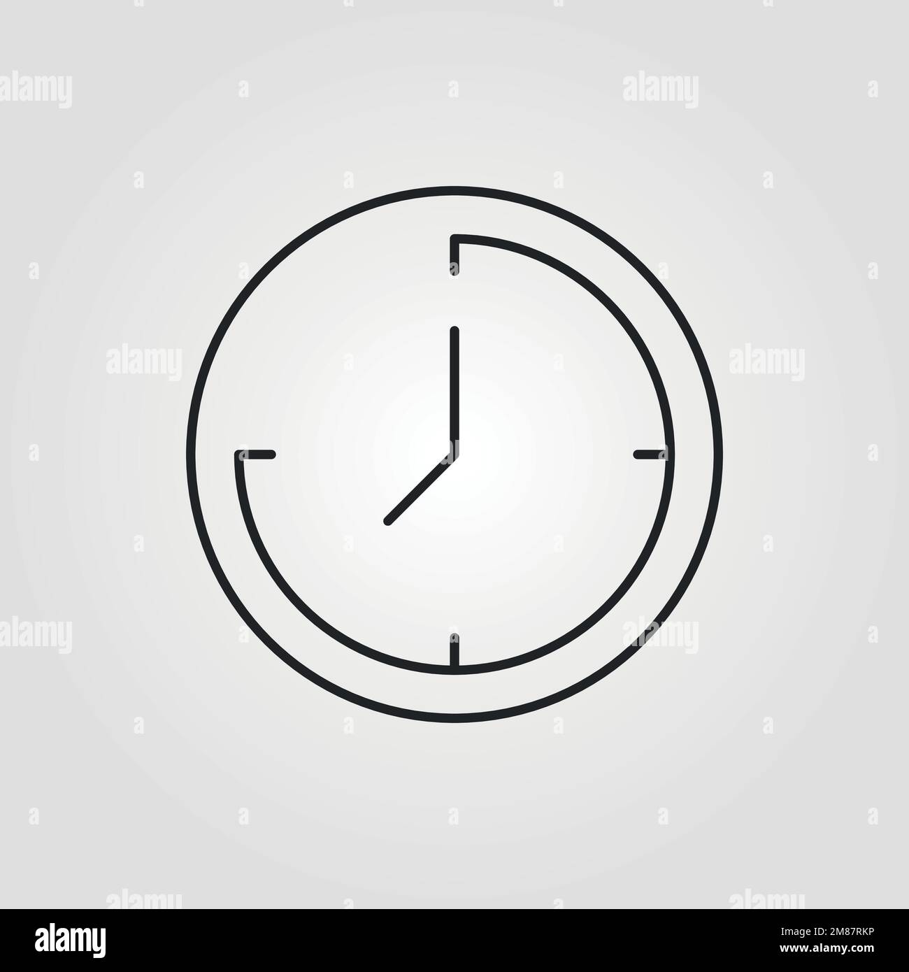 alarm vector icon line art style for Web and Mobile Stock Vector