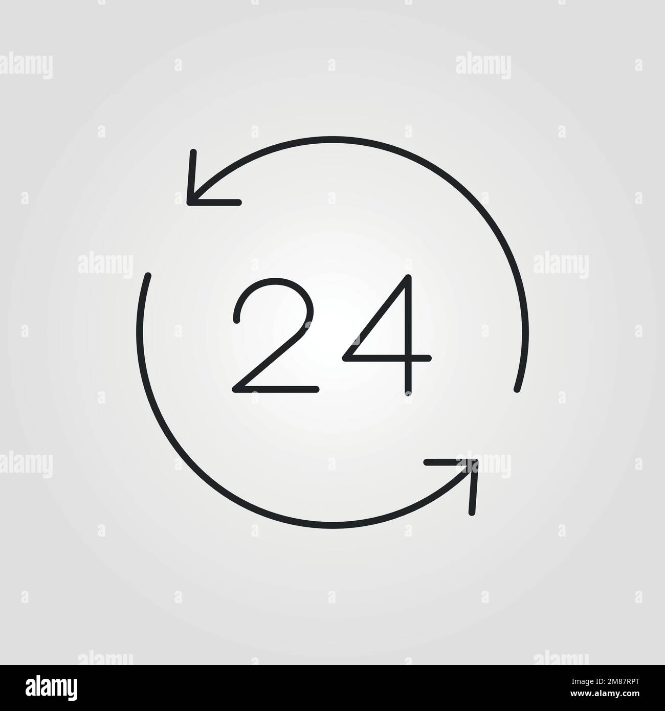 alarm vector icon line art style for Web and Mobile Stock Vector
