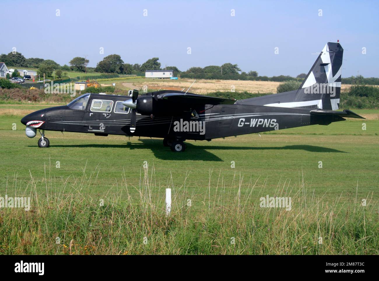 Britten-Norman BN-2T-4S Defender 4000 on the airfield at Sandown Isle of Wight UK Stock Photo