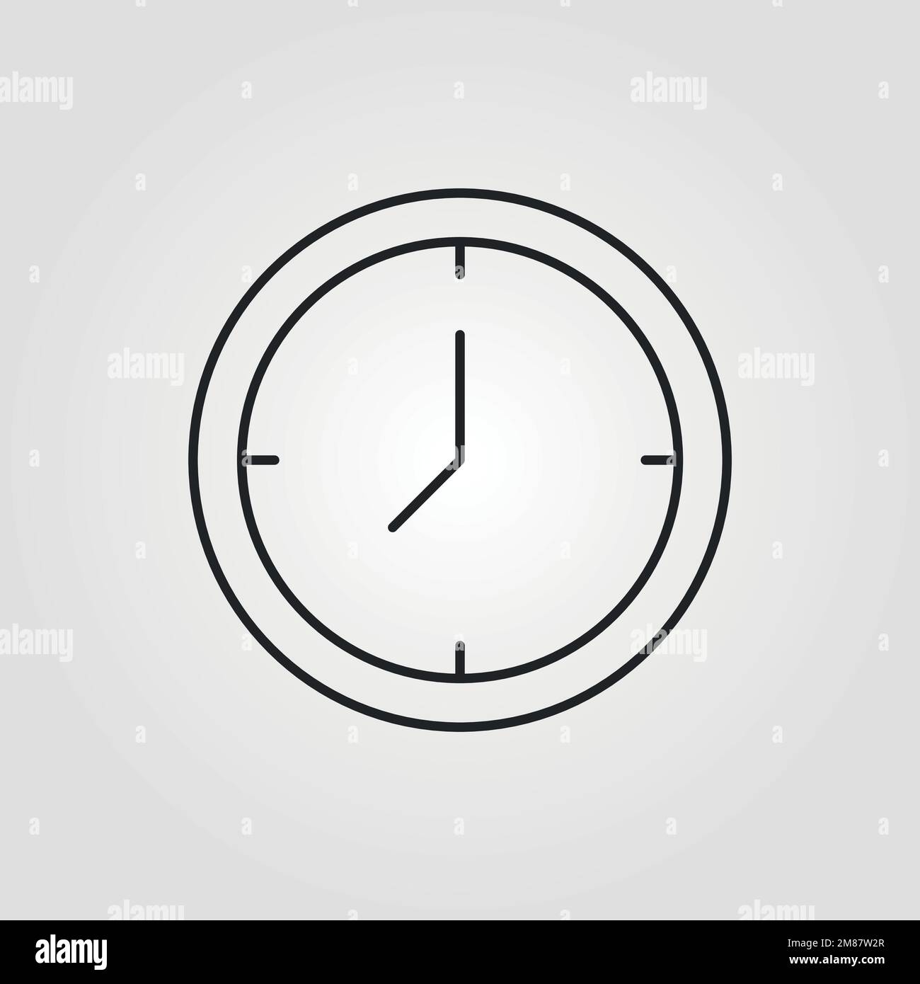 alarm vector icon line art style for Web and Mobile Stock Vector