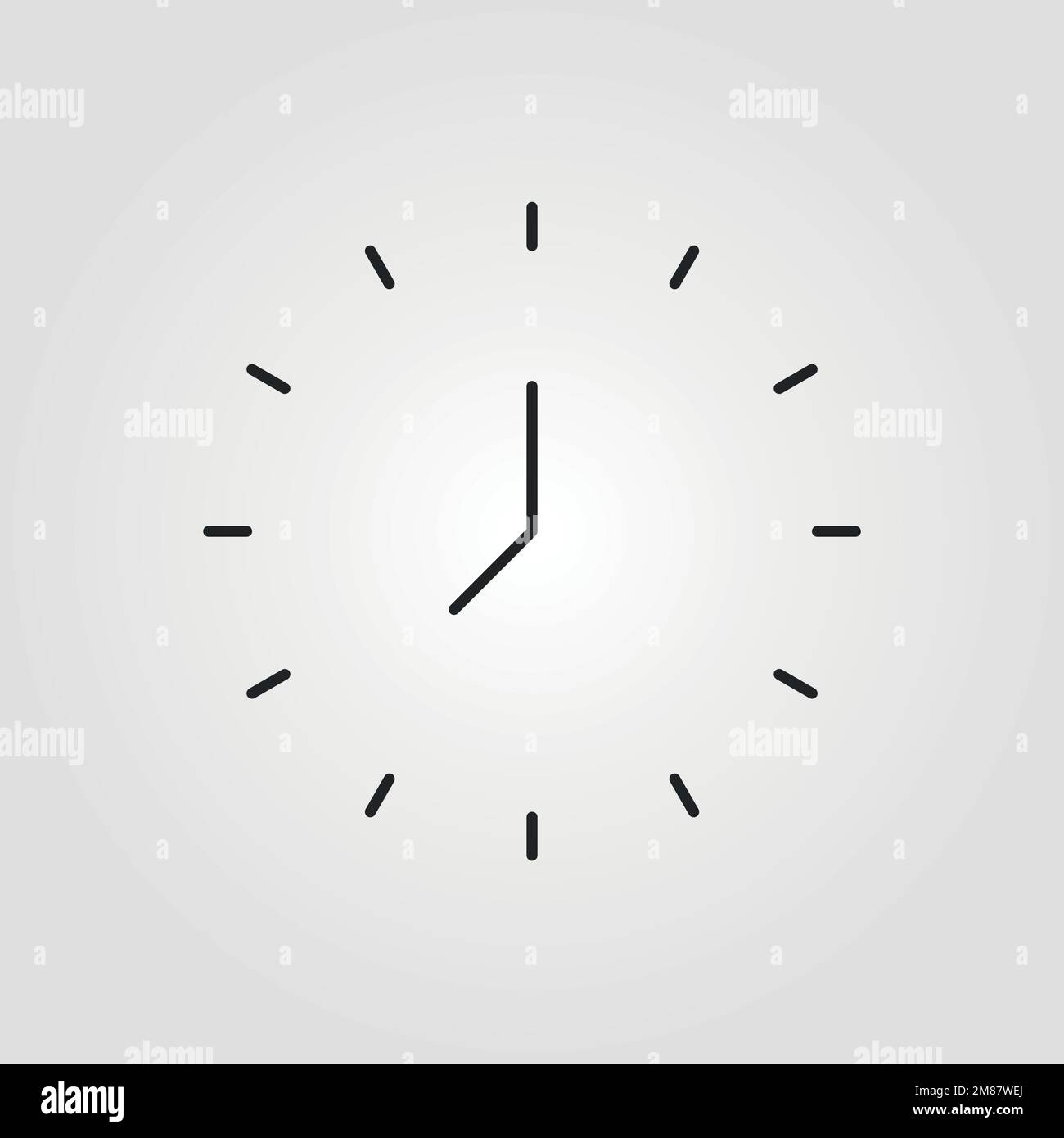 alarm vector icon line art style for Web and Mobile Stock Vector