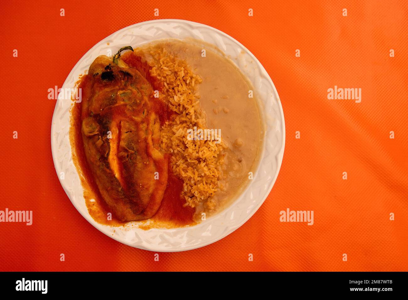 A Chile relleno with cheese, mexican food Stock Photo Alamy